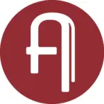 Ein weißes, stilisiertes Kleinbuchstaben-A und -L, kombiniert zu einem einzigen Symbol auf einem kastanienbraunen, kreisförmigen Hintergrund.