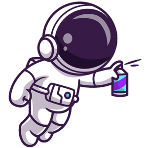 Astronaut WO FEIERN Magazin Spray