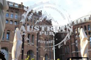 Austrian Pub Logo Fenster
