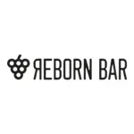 Logo mit einer Traubenrispe links, gefolgt vom Schriftzug „REBORN BAR“ in fetten, modernen Großbuchstaben.