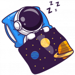 Astronaut WO FEIERN Bett